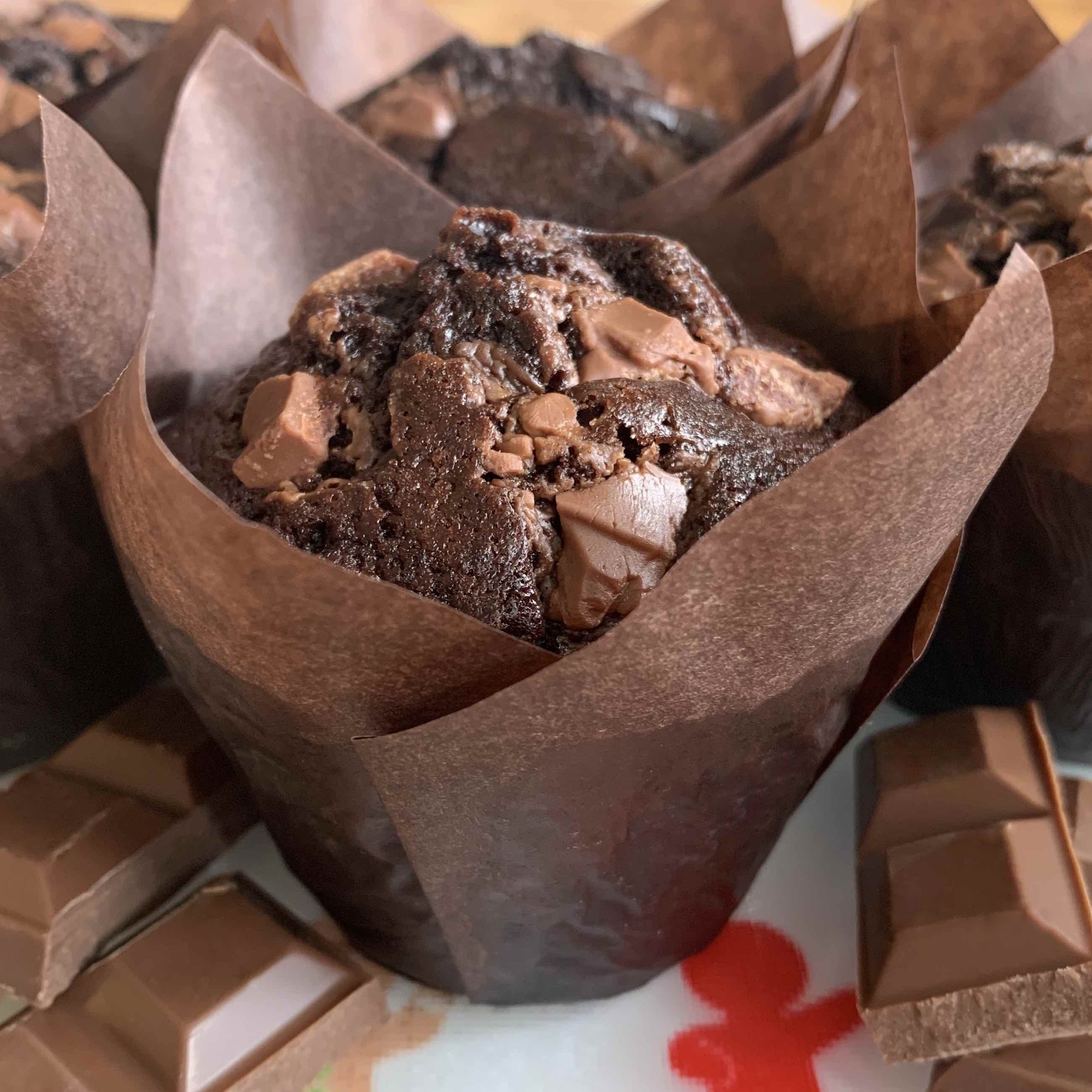 Jumbo Double Chocolate Chip Muffins